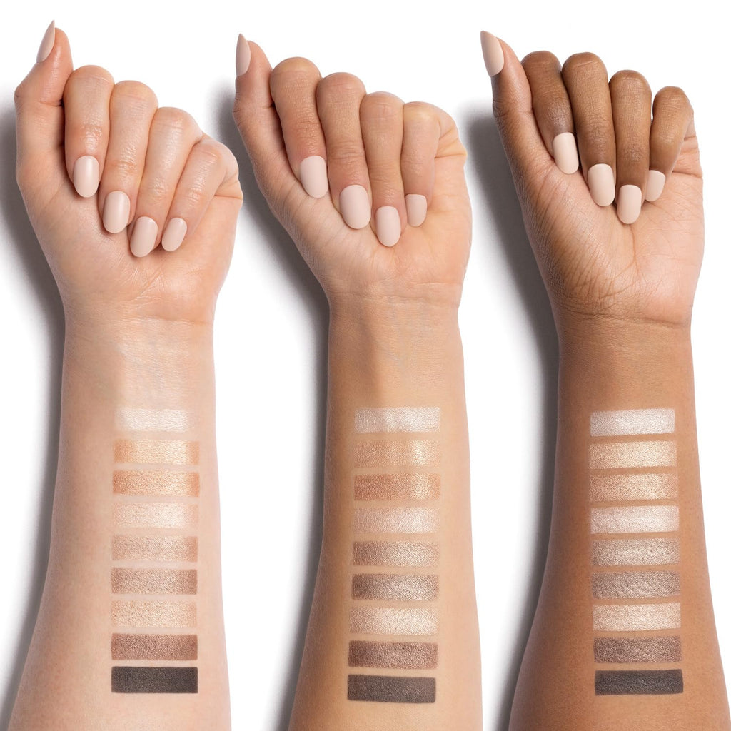 Shimmer Strips Eyeshadow, Multi-Finish Nude Palette with Extreme Shimmer, Hypoallergenic & Cruelty-Free – Nude