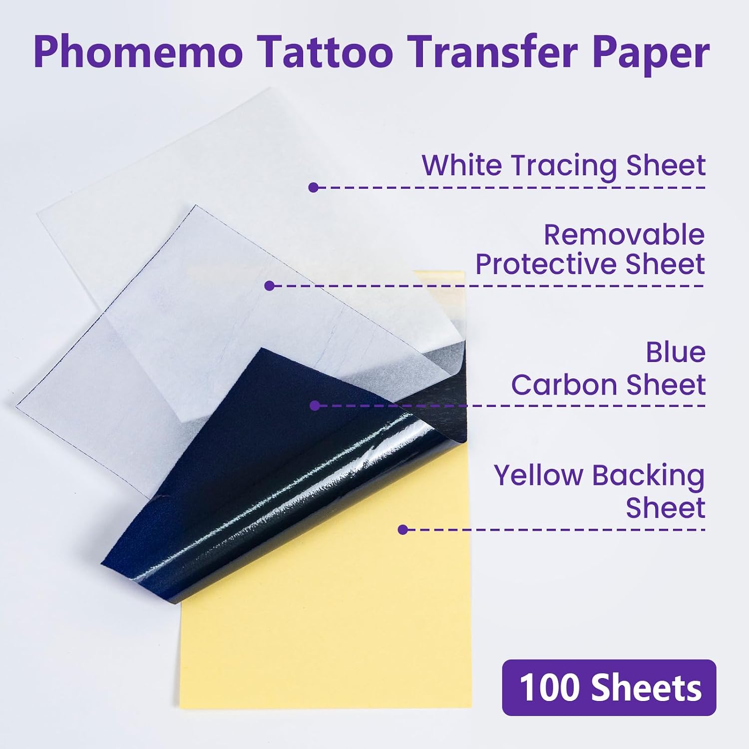 Tattoo Transfer Paper for TP31 Tattoo Stencil Printer, 100PCS