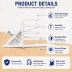 Multi-Cable Staples 200 Pack, White Electrical Wire Stackers, Steel Nails