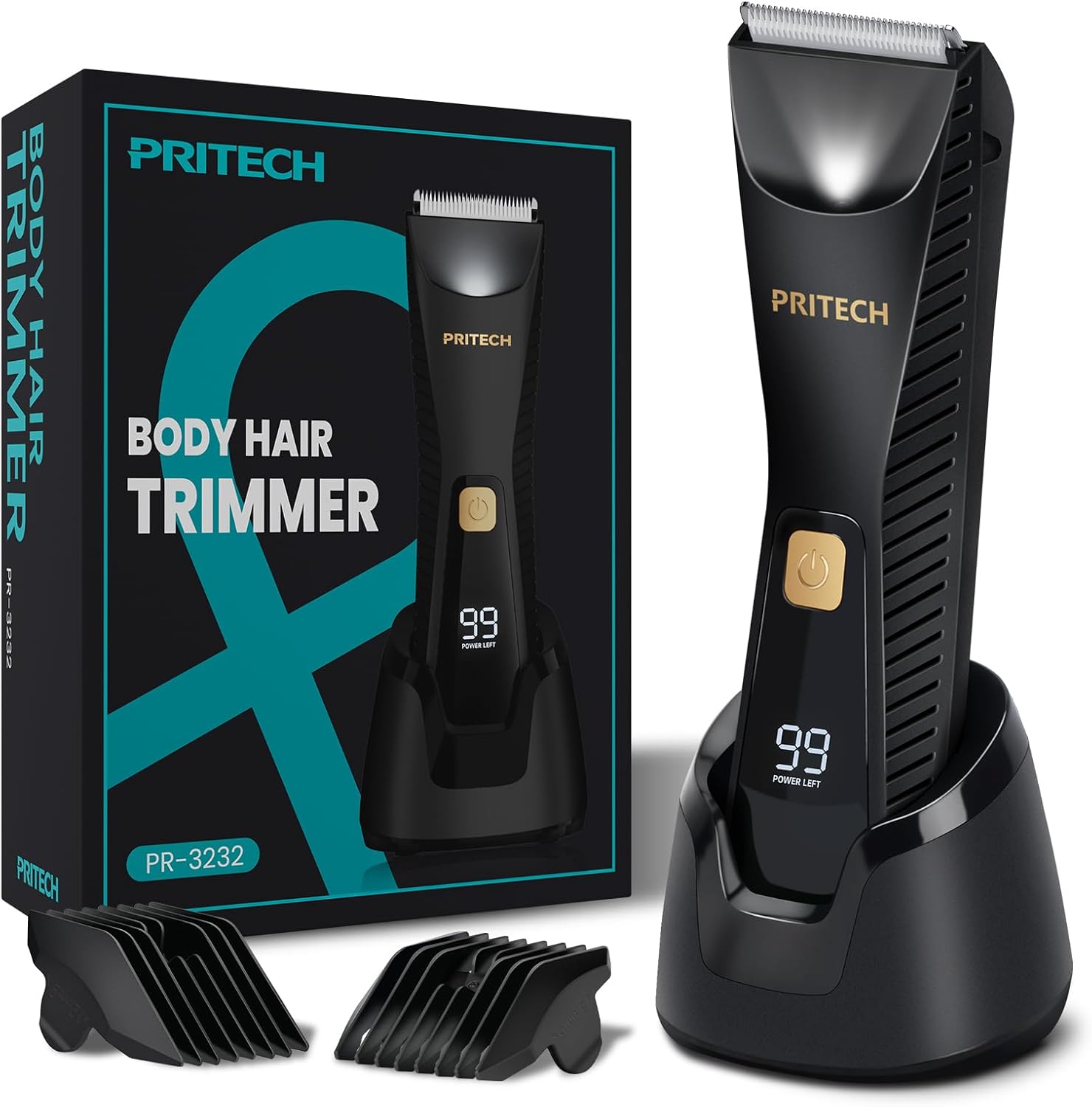 Manscape Body Hair Trimmer - Waterproof Pubic Hair Ball Trimmer, Ceramic Blade Shavers Electric Razors for Men with