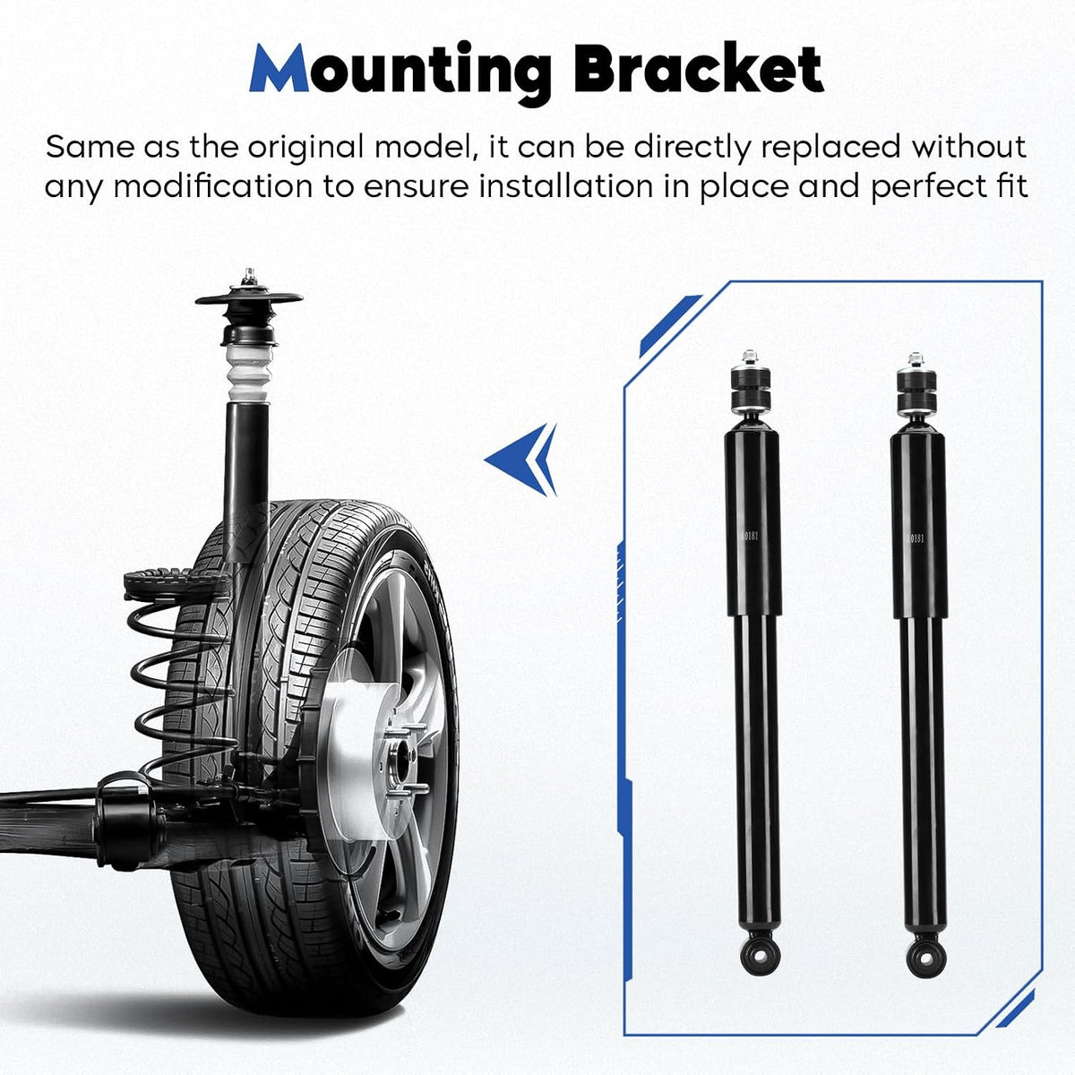 Rear Shock Absorber Struts Assembly Compatible with 2006 2007 2008 2009 2010 2011 Honda Civic, Replace for 348023 5609（Set of 2）