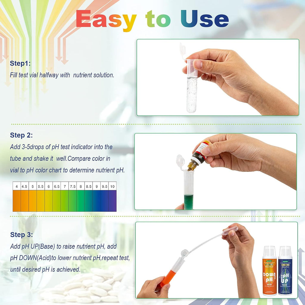 pH Up and Down Control Kit for Hydroponics and Soil Gardens | Concentrated Liquid pH Adjuster Set (9 oz + 9 oz) with