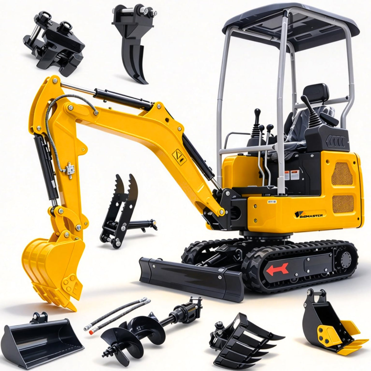 1.8 Ton Mini Excavator with KubotaDiesel Engine & Swing Boom