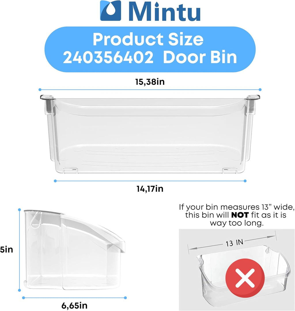 Mintu Door Bin Replacement For Frigidaire LFSS2612TE4 FFSS2615TD0 DGUS2645LF6A FGHS2655PF5A LFUS2613LF0 FRS6LF7JS3 FRS6HR5HB6 FGHS2655PF2 FGUS2632LP2 LGHX2636TF5 FRS26KF6EMB Refrigerator