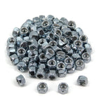 5/16"-18 Nylon Insert Hex Lock Nuts,Carbon Steel White Zinc Plated, Hex Lock Nut Silver Self-Locking Nylock Locknuts,100pcs/pack (5/16"-18-100pcs)