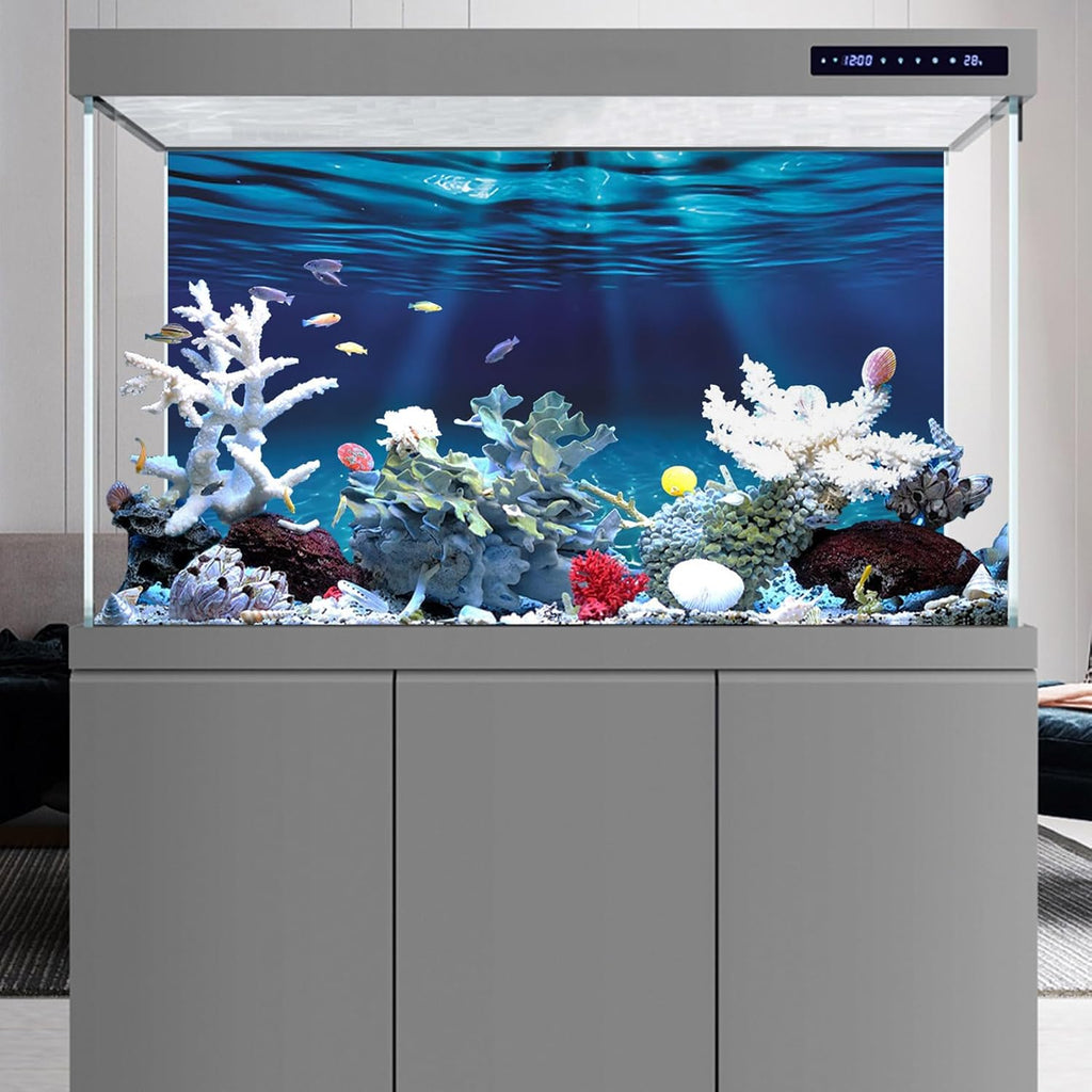 48x24 in Undersea Aquarium Backdrop Underwater Fish Tank Background