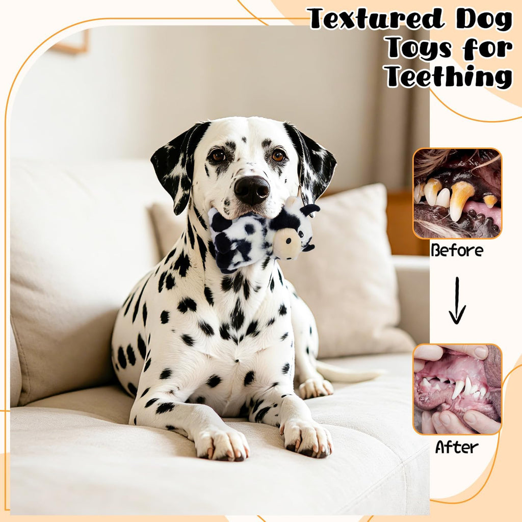 Christmas Dog Toys- 5 PCS Plush Squeaky Toys for Medium & Small Dog- Interactive Stuffed Puppy Toys- Funny Cute Dog