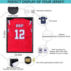Jersey Frame Display Case, Black Shadow Box for Sports Jerseys,1P