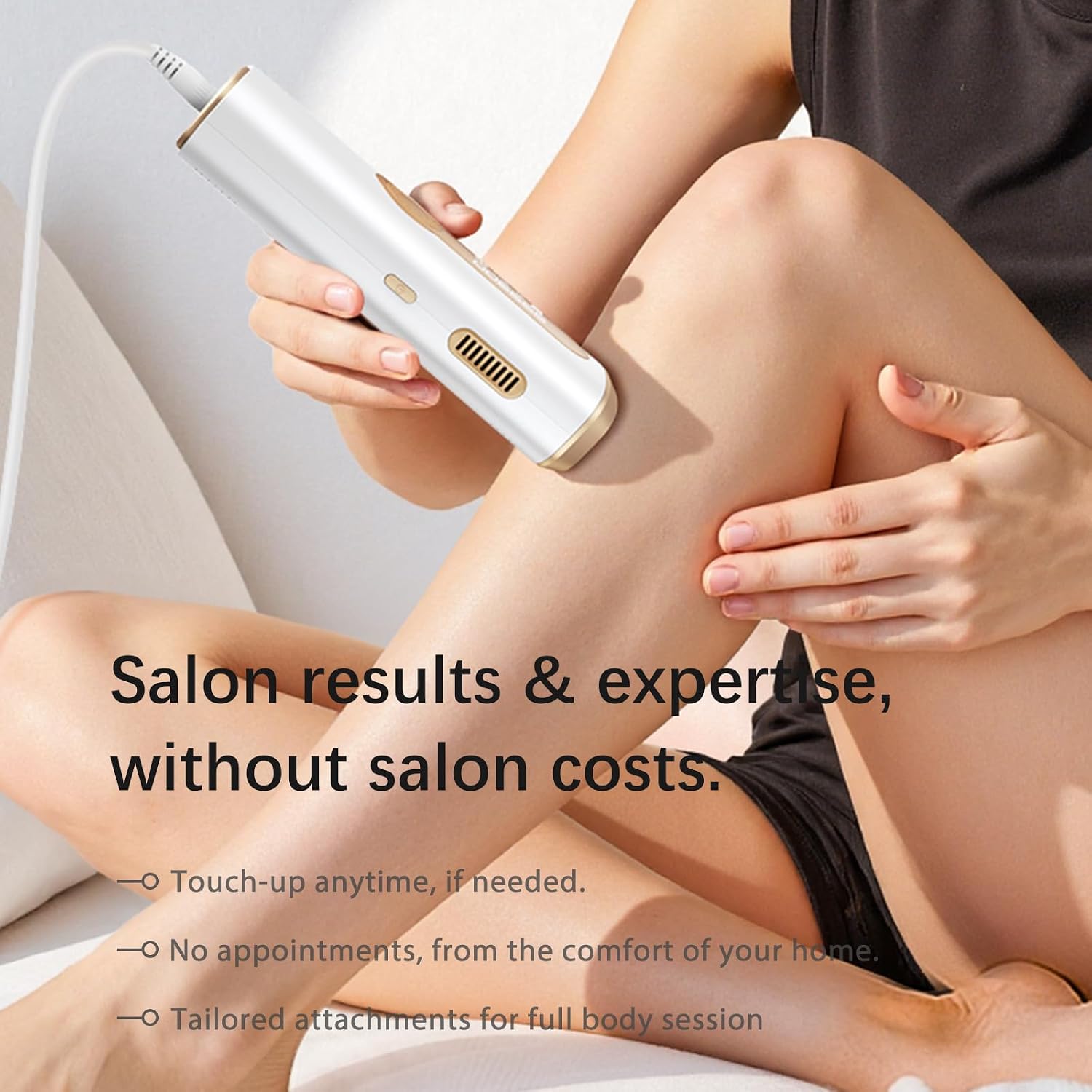 IPL Laser Hair Removal Device for Women & Men - Safe At-Home 45°F Ice-Cooling Contact for Painless & Long-Lasting