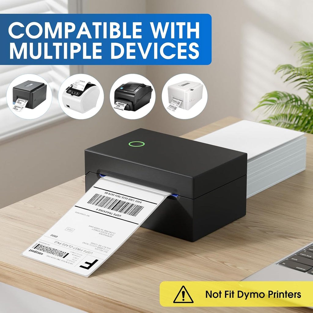 4" x 6" Direct Thermal Shipping Labels, 500 Fanfold, White | 4" x 6" Fanfold Shipping Labels; Permanent Adhesive