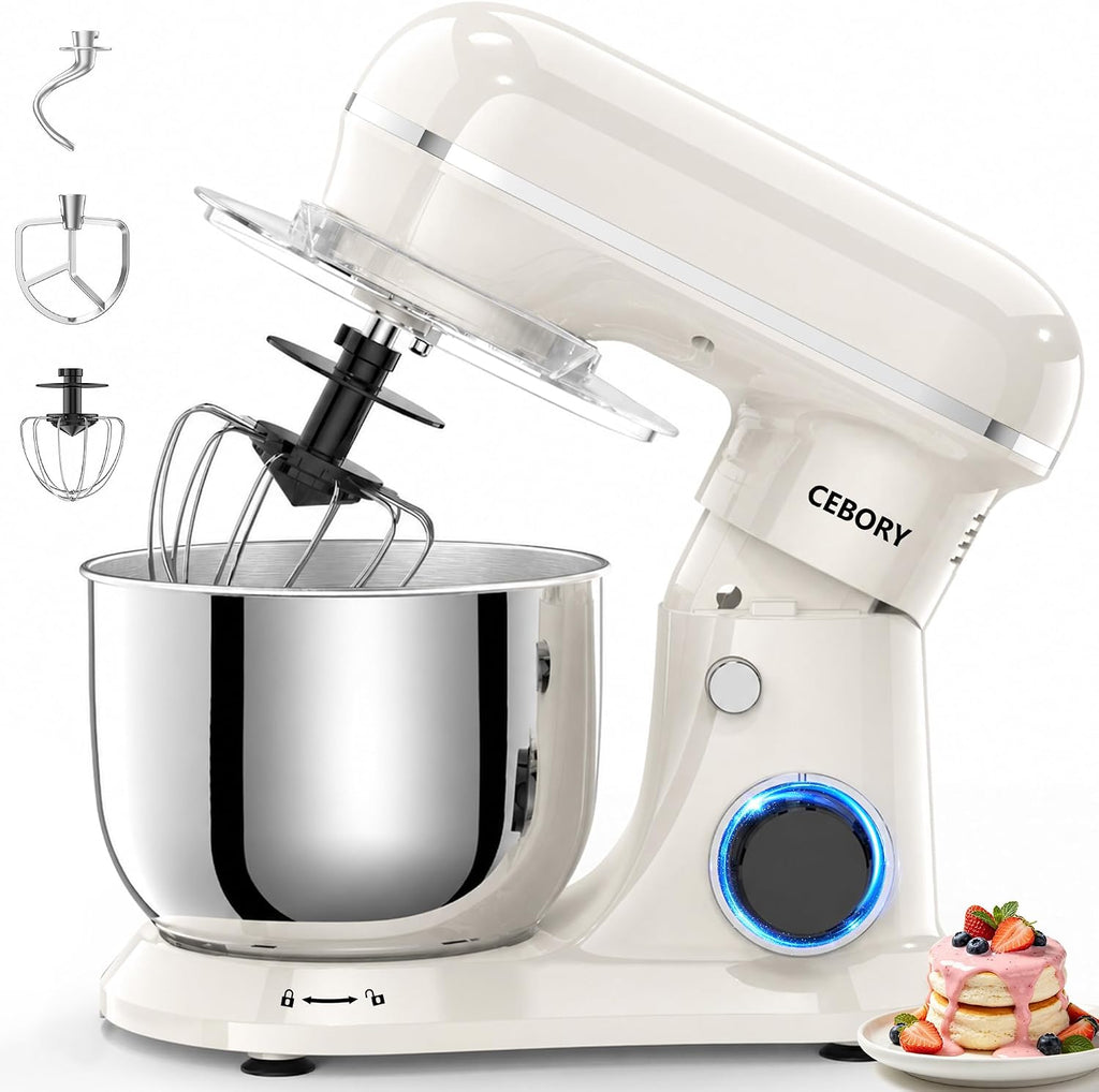 Stand Mixer, 4QT 10+P-Speed Electric Kitchen Mixer with Bowl