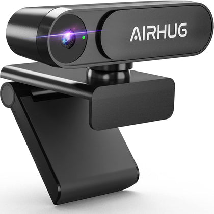 2K Webcam No Mic with Privacy Cover, USB Camera for Computer | Plug & Play, Without Audio, 78° Wide-Angle