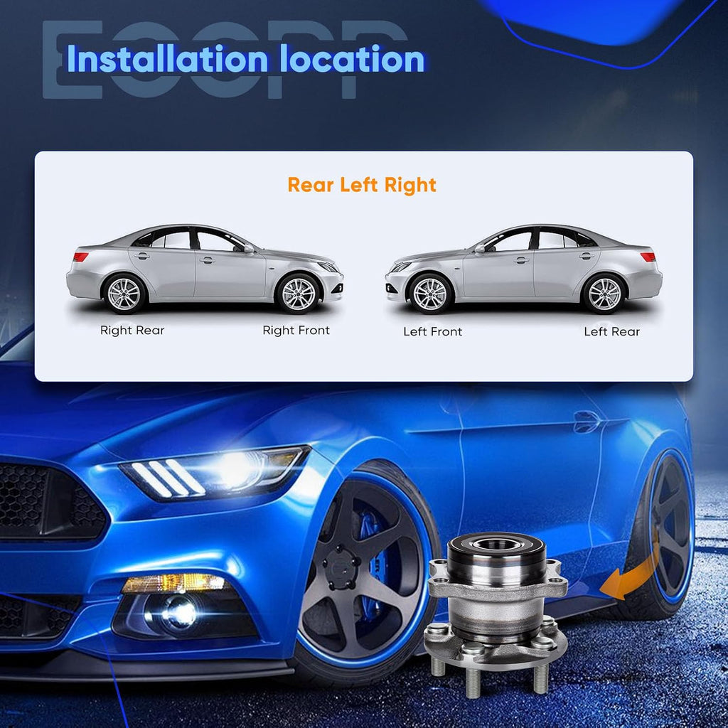 ECCPP 2pcs Rear Wheel Hub Bearing Assembly for Subaru BRZ Forester Impreza