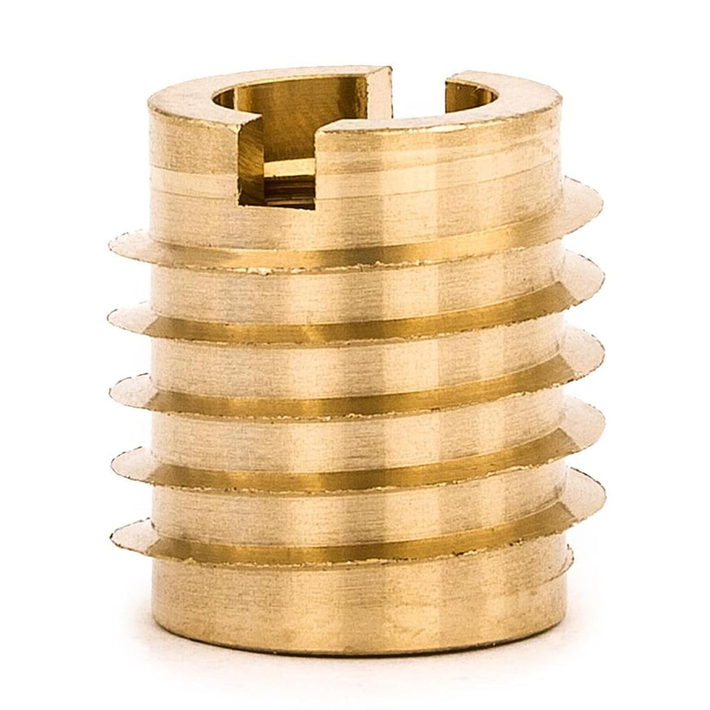 E-Z LOK Knife Threaded Insert for Hard-Wood, Brass Thread Inserts 5/16-18 Internal Threads, 0.625" Length Pack of 10