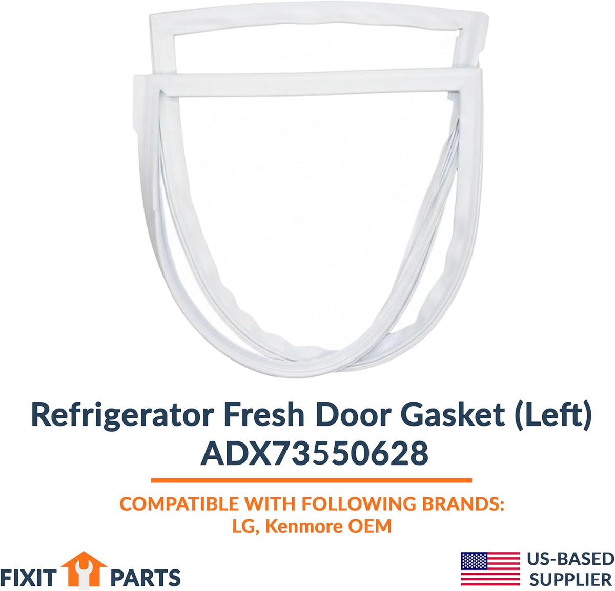US-Based Supplier – Orginal ADX73550628 Refrigerator Fresh Door Gasket Left Replacement – Compatible with Select LG Refrigerators – Replaces 4116856, AP5975109, PS11708222 – Approx. 40" x 17"