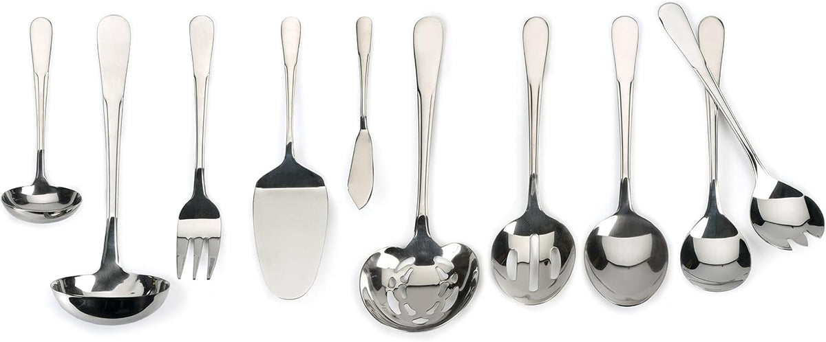 Endurance Flatware Collection Stainless Steel, Dishwasher Safe, Slotted Serving Spoon