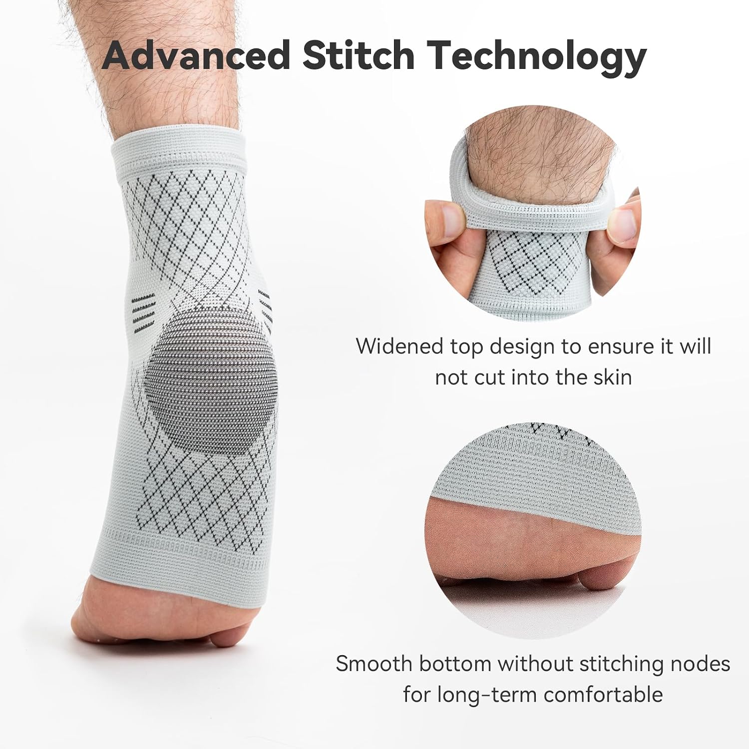 2 Pack Ankle Brace & Ankle Compression Sleeve for Women Men
