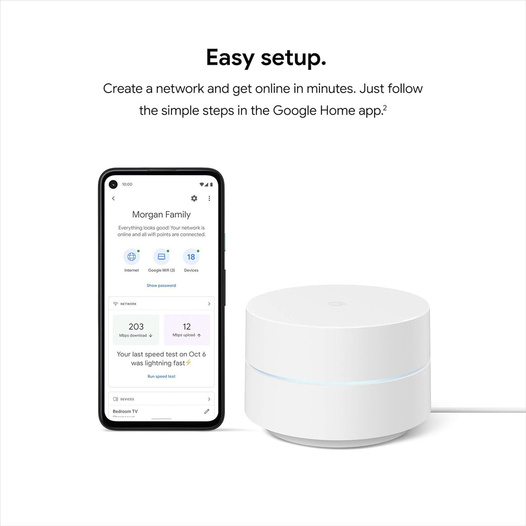 Wifi - AC1200 - Mesh WiFi System - Wifi Router - 1500 Sq Ft Coverage - 1 pack