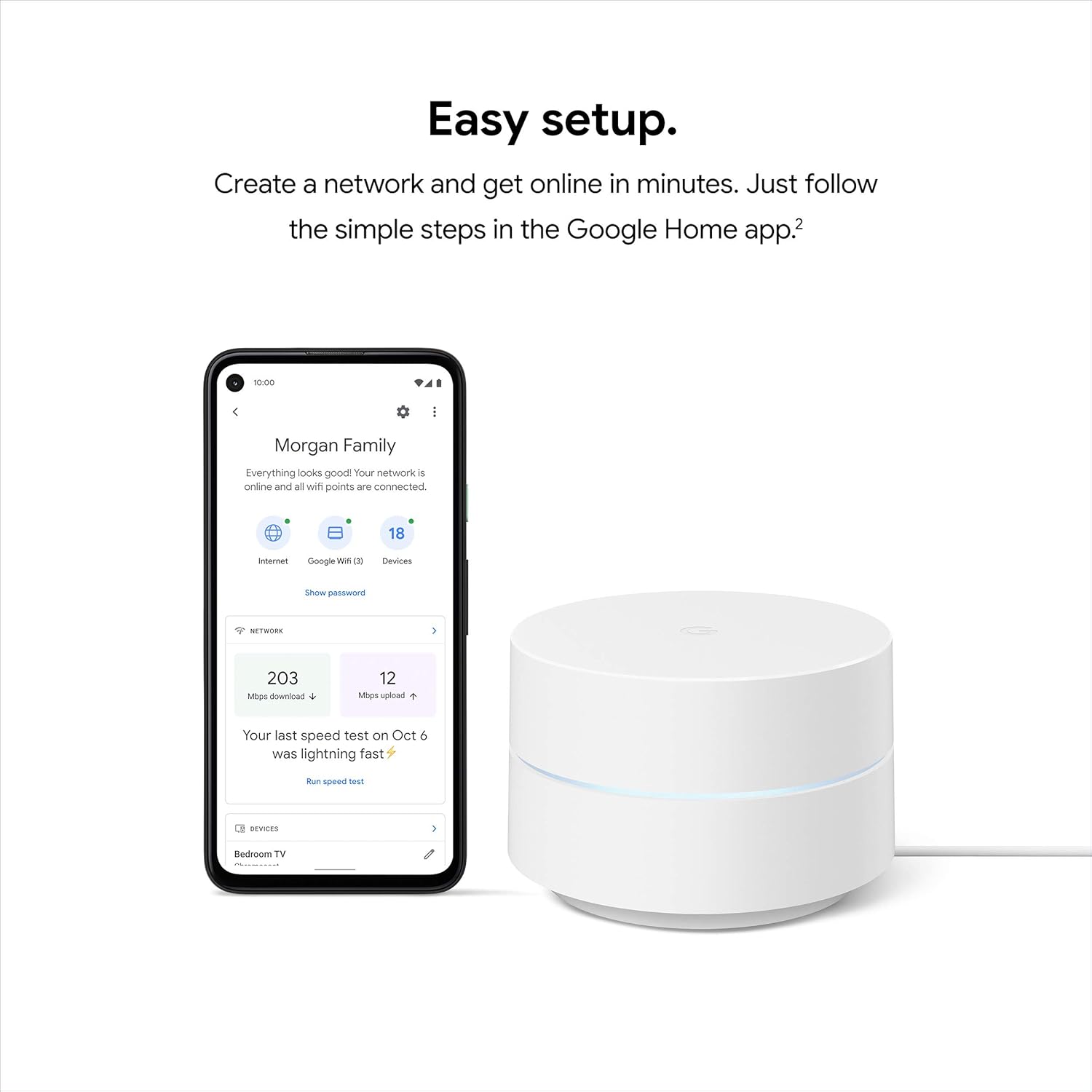 Wifi - AC1200 - Mesh WiFi System - Wifi Router - 1500 Sq Ft Coverage - 1 pack