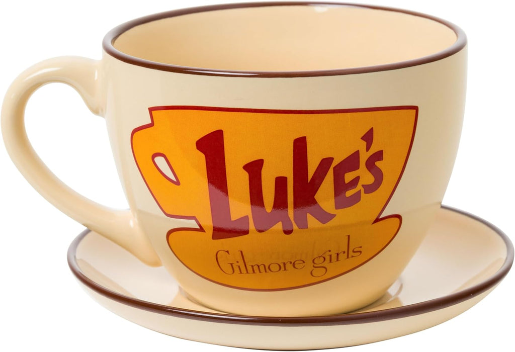 Gilmore Girls Logo, Oversized Teacup and Saucer, 22oz