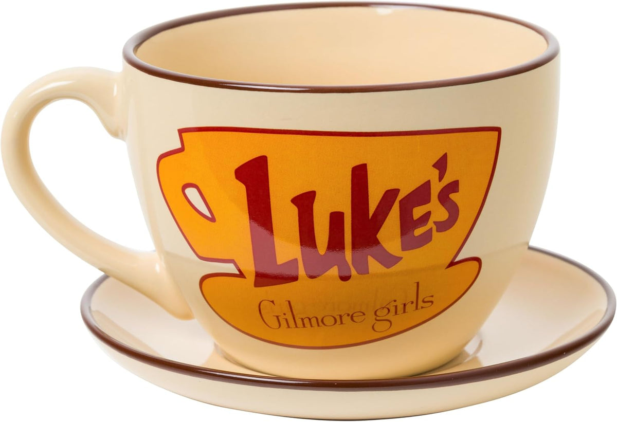 Gilmore Girls Logo, Oversized Teacup and Saucer, 22oz