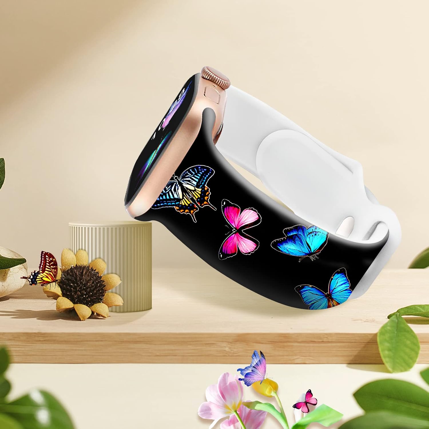 Silicone Pattern Sport Band Compatible with Apple Watch Bands Women Men | Comfortable Wristband 44mm 38mm 41mm 40mm