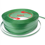 Polyester PET Strapping Roll 5/8" x 0.035" x 4000' – Heavy Duty Green Packaging Banding Strap, 1400 lbs Break