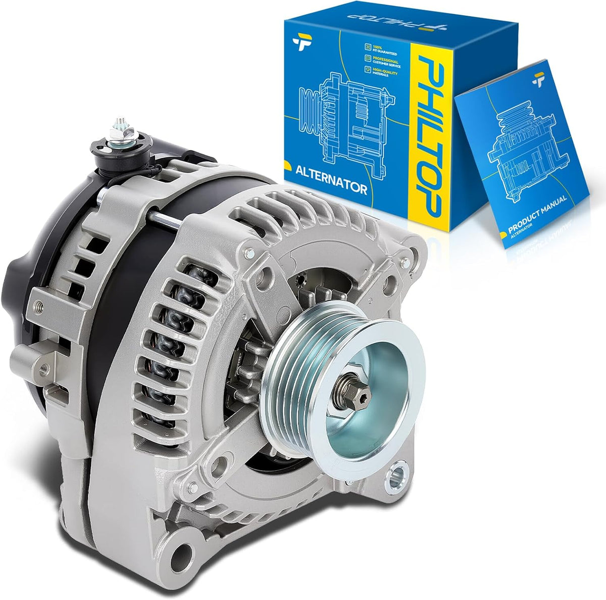 PHILTOP Alternator Compatible with 2003-2009 for Toyota Sequoia 4.7L