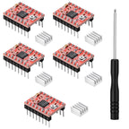 Trinkrittey 5 Pcs A4988 Stepper Motor Driver Module with Heat Sink
