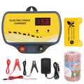 Electric Fence Charger 12V Input to 12KV Output, 2 Joule, 120 Acre Plug-in Electric Fence Energizer for Wildlife