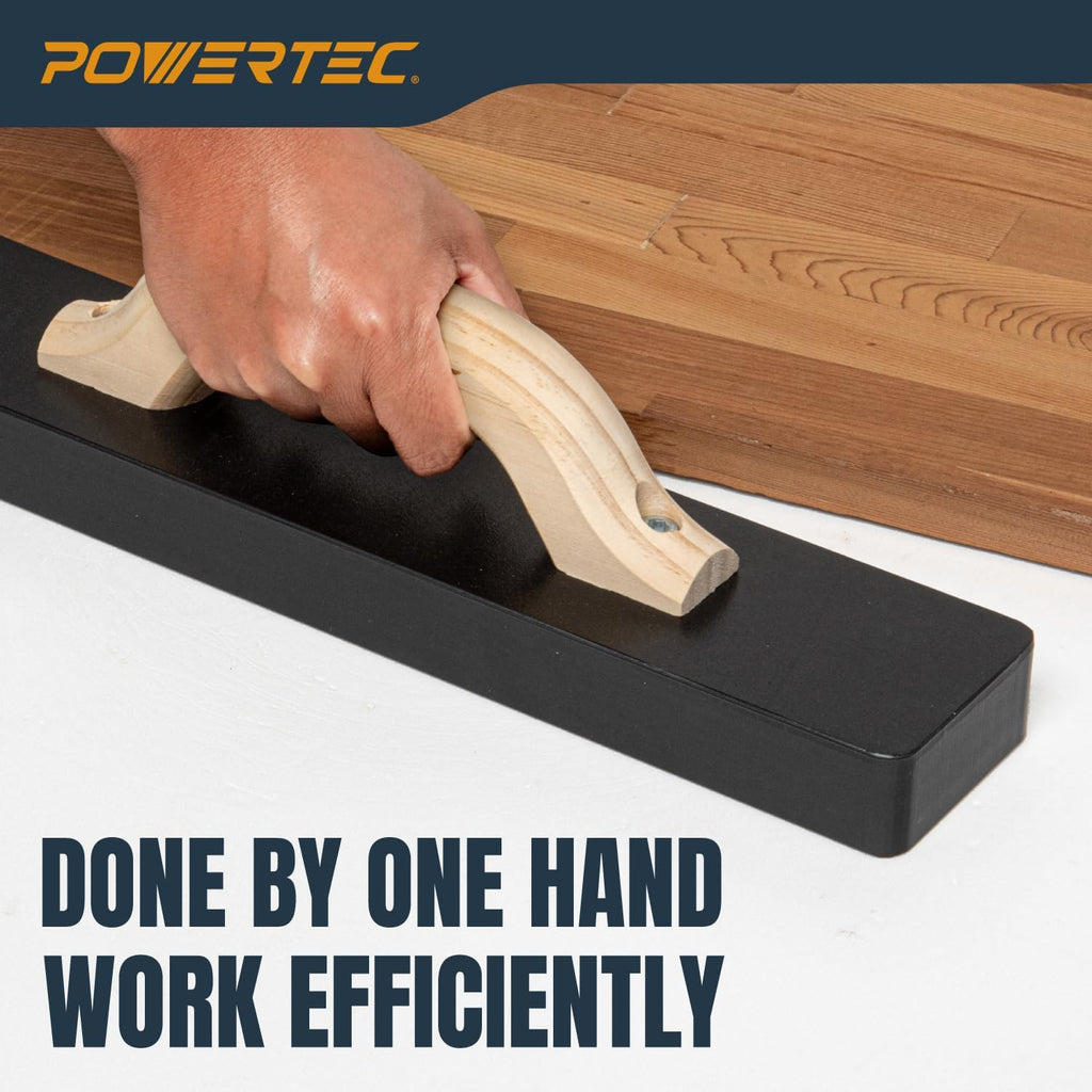 15-1/2" Heavy-Duty Tapping Block with Large Wooden Handle - Hammer-Free Flooring Installation Tool for LVP, LVT