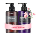 Honey & Macadamia Korean Hair Care Shampoo & Conditioner Set, Cherry Blossom, 16.9 Fl Oz, Pack of 2 - Salon Quality