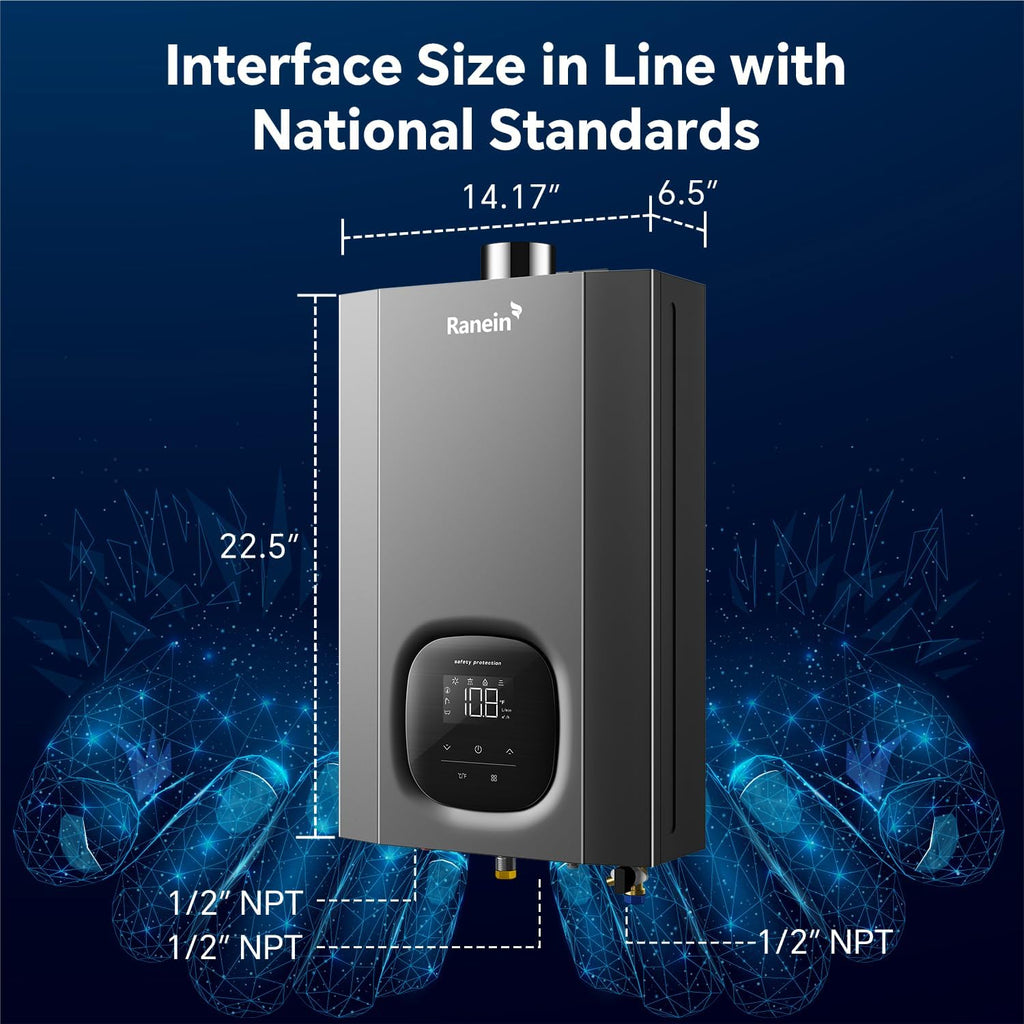 Propane Tankless Water Heater, 4.3 GPM, 100,000 BTU, Indoor | Endless hot water for whole home, 3-4 water points
