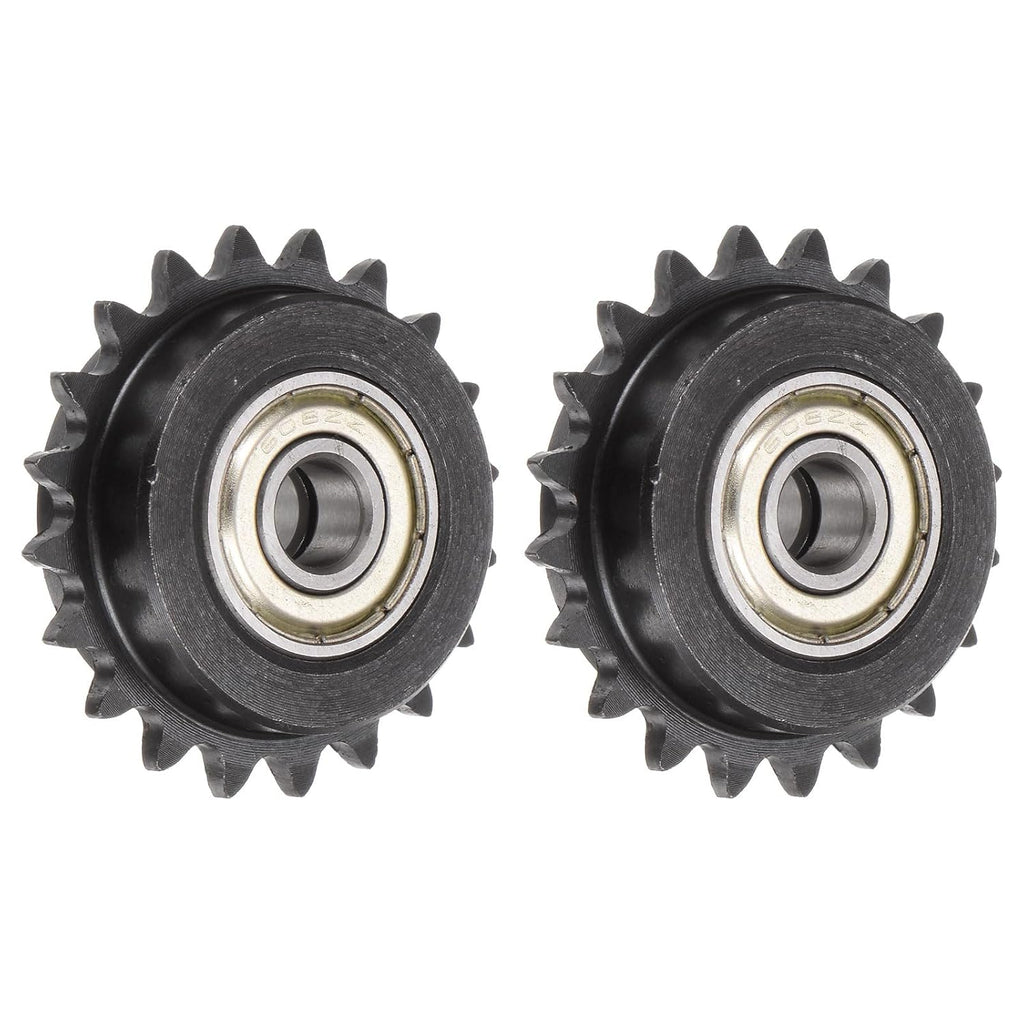 uxcell 2pcs ANSI #25 / DIN(ISO)04C Roller Chain Idler Sprocket 8mm Bore