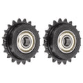 uxcell 2pcs ANSI #25 / DIN(ISO)04C Roller Chain Idler Sprocket 8mm Bore