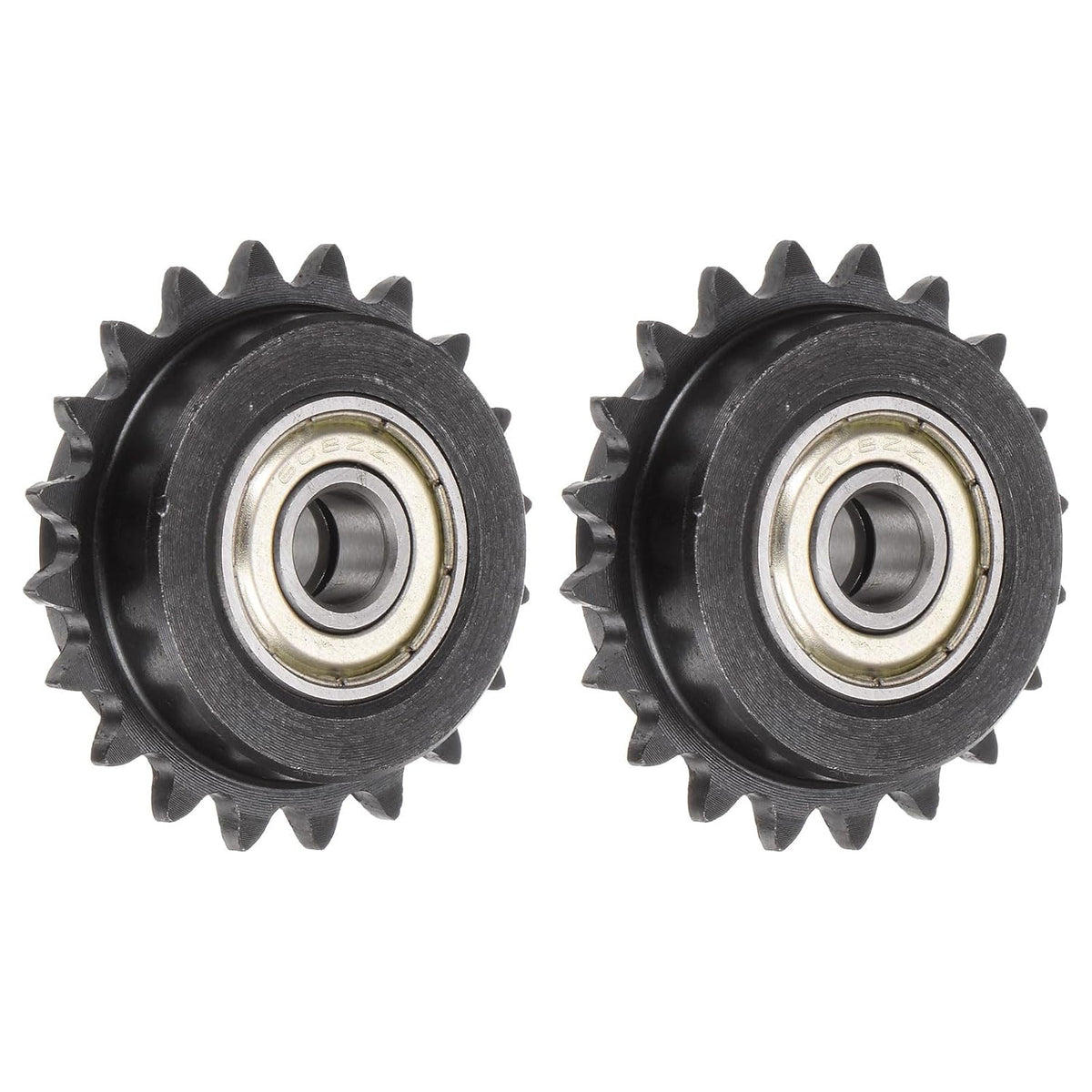 uxcell 2pcs ANSI #25 / DIN(ISO)04C Roller Chain Idler Sprocket 8mm Bore