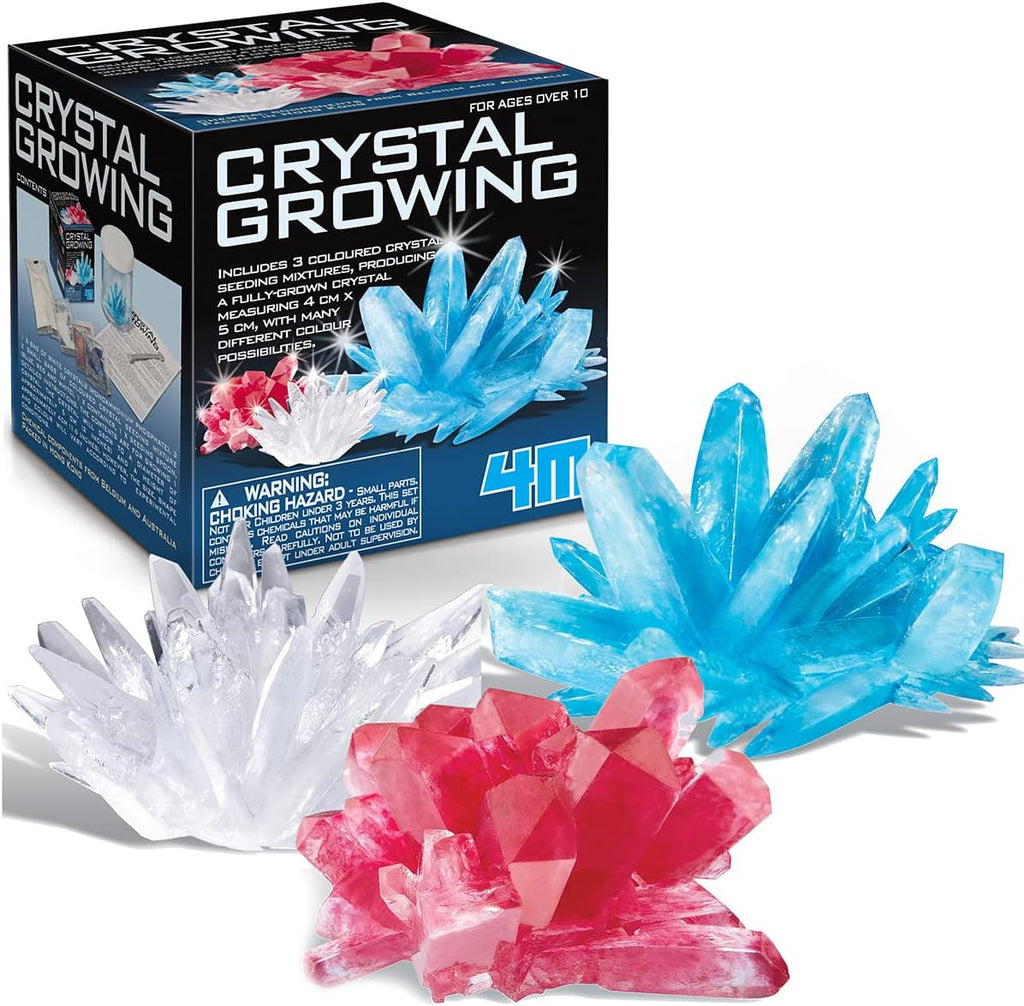 Crystal Growing Science Kit - 3 Colored Crystals - Easy DIY STEM Toys Lab Experiment Specimens, A Great Educational