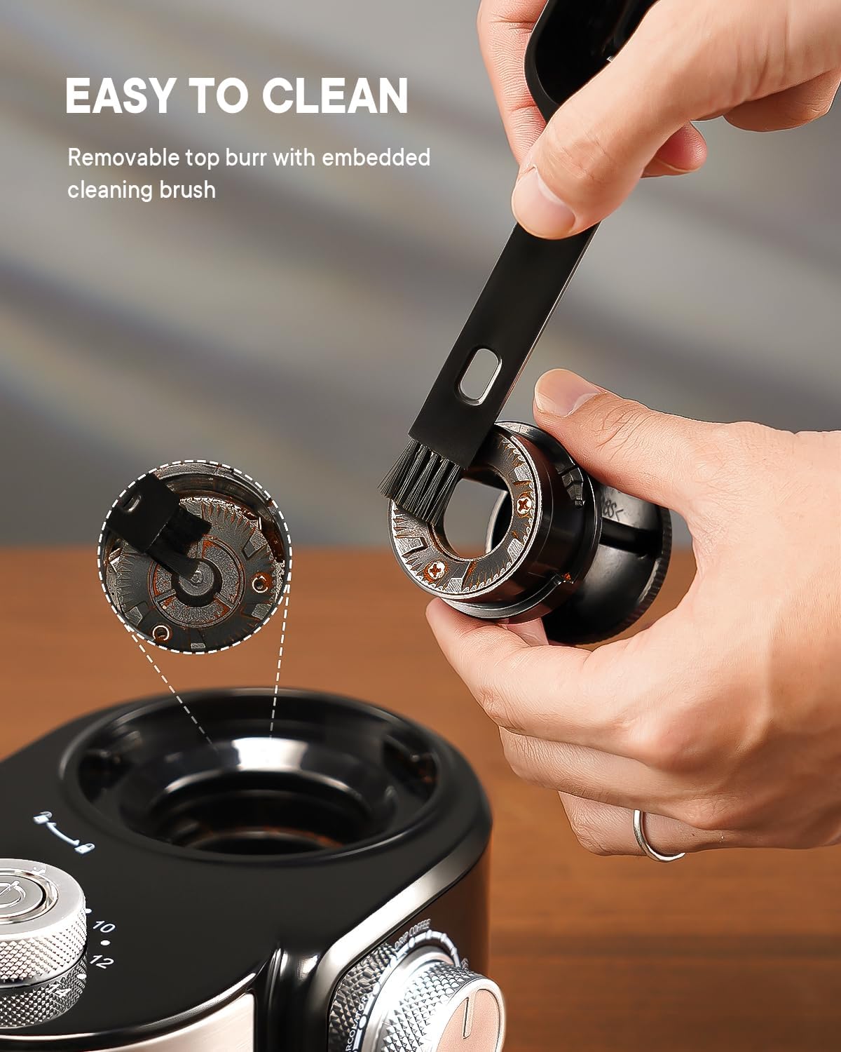 Electric Burr Coffee Grinder 2.0, Automatic Coffee Bean Grinder for Home Use, Adjustable Burr Mill with 16 Precise