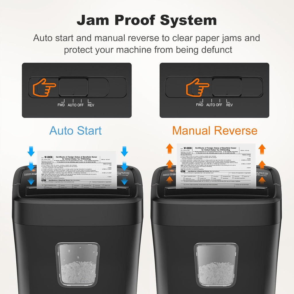 6-Sheet Micro Cut Paper Shredder for Home, P-4 Security Level | Shreds Credit Cards, Mail, Staples & Paper Clips