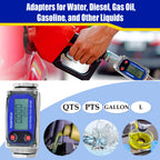 Turbine Flow Meter 3/4" inch Digital LCD Display with NPT Counter