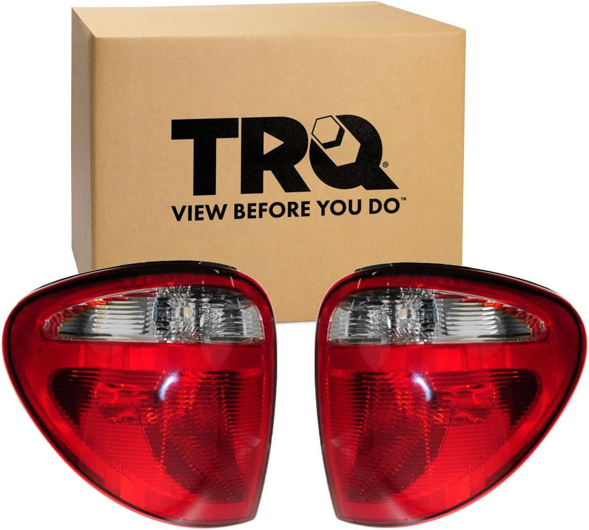 TRQ 2 Piece Driver & Passenger Side Tail Light Assembly Set