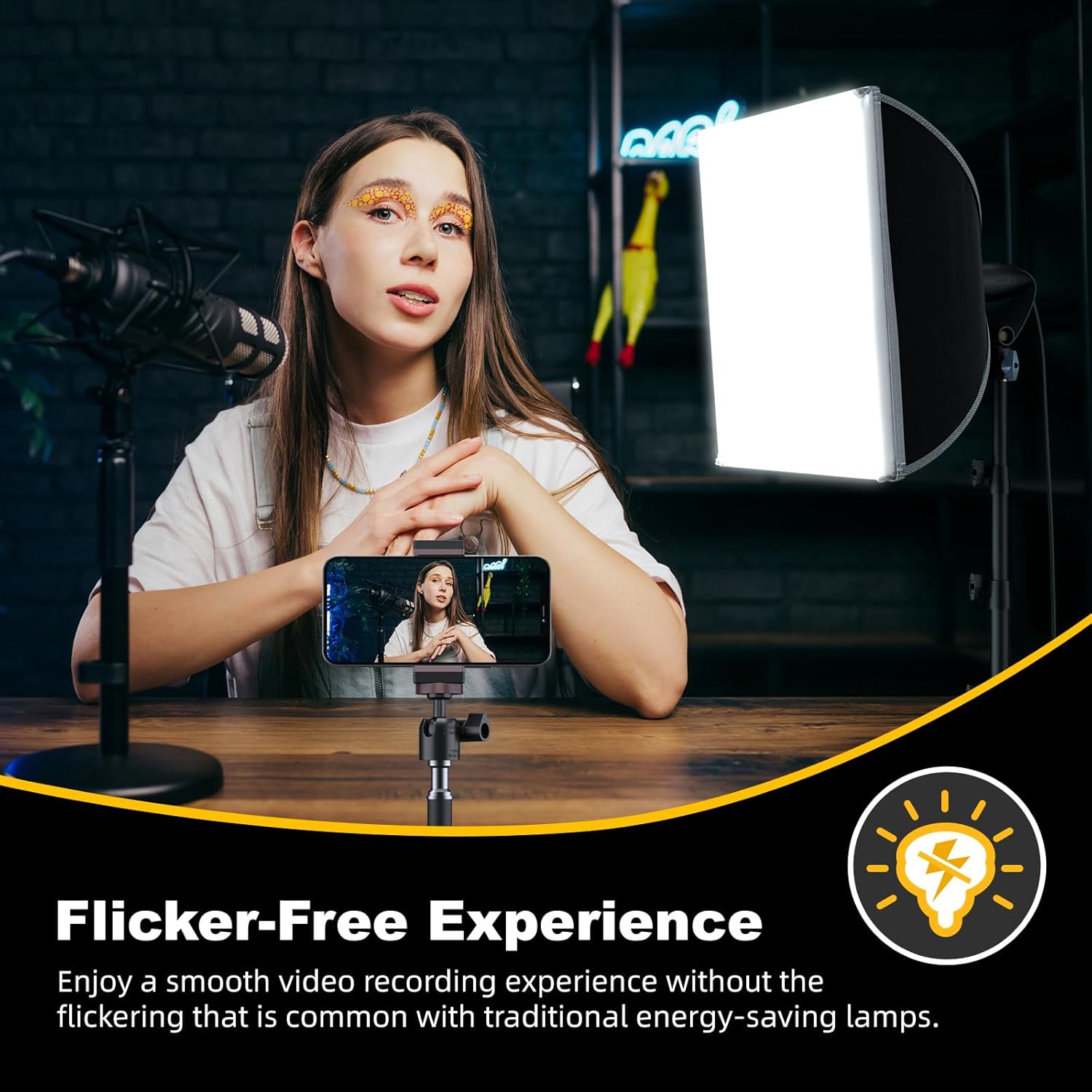 16"x16" Softbox Lighting Kit with 85W LED Bulb & Adjustable Tripod | Professional photography lighting kit, ideal for