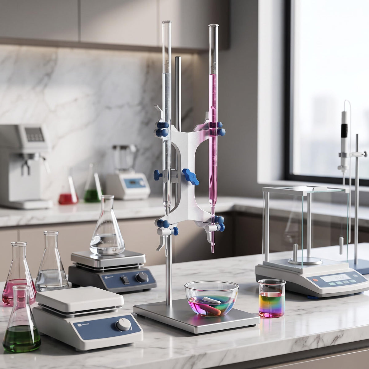 Burette Clamp, Spring Loaded Aluminum Lab Grade