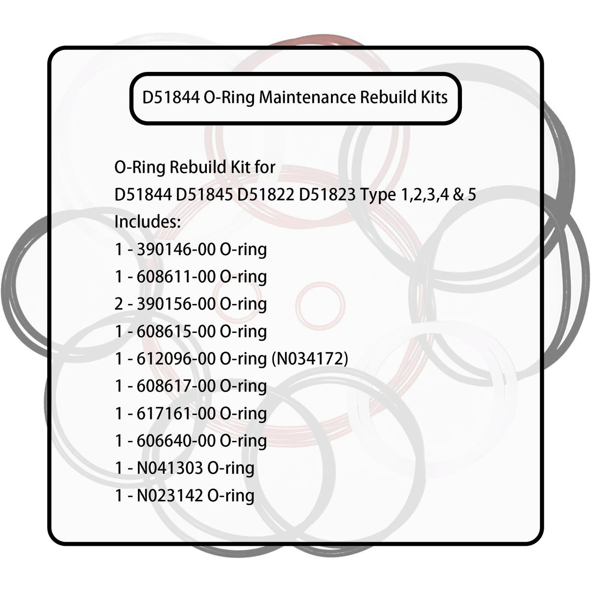 D51844 O-Ring Maintenance Rebuild Kits for DeWALT D51844 D51845 D51822 D51823 Universal Framing Nailer