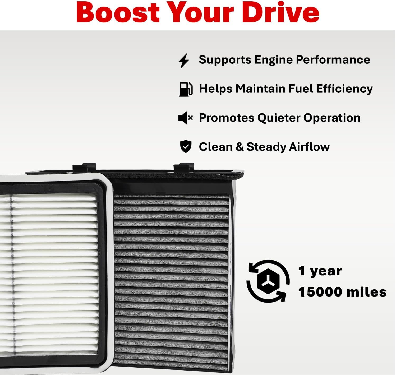 Engine Air Filter&Cabin Air Filter Combo Fits Subaru Forester 2009-2018,Crosstrek/XV Crosstrek 2013-2017,Impreza