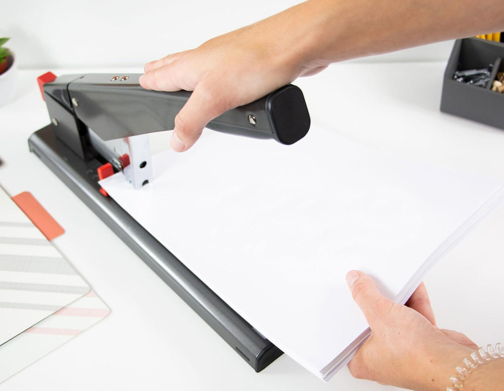 Office Heavy Duty Stapler, 215 Sheet Capacity, Jam-Free, Easy Reload, Black (00540)