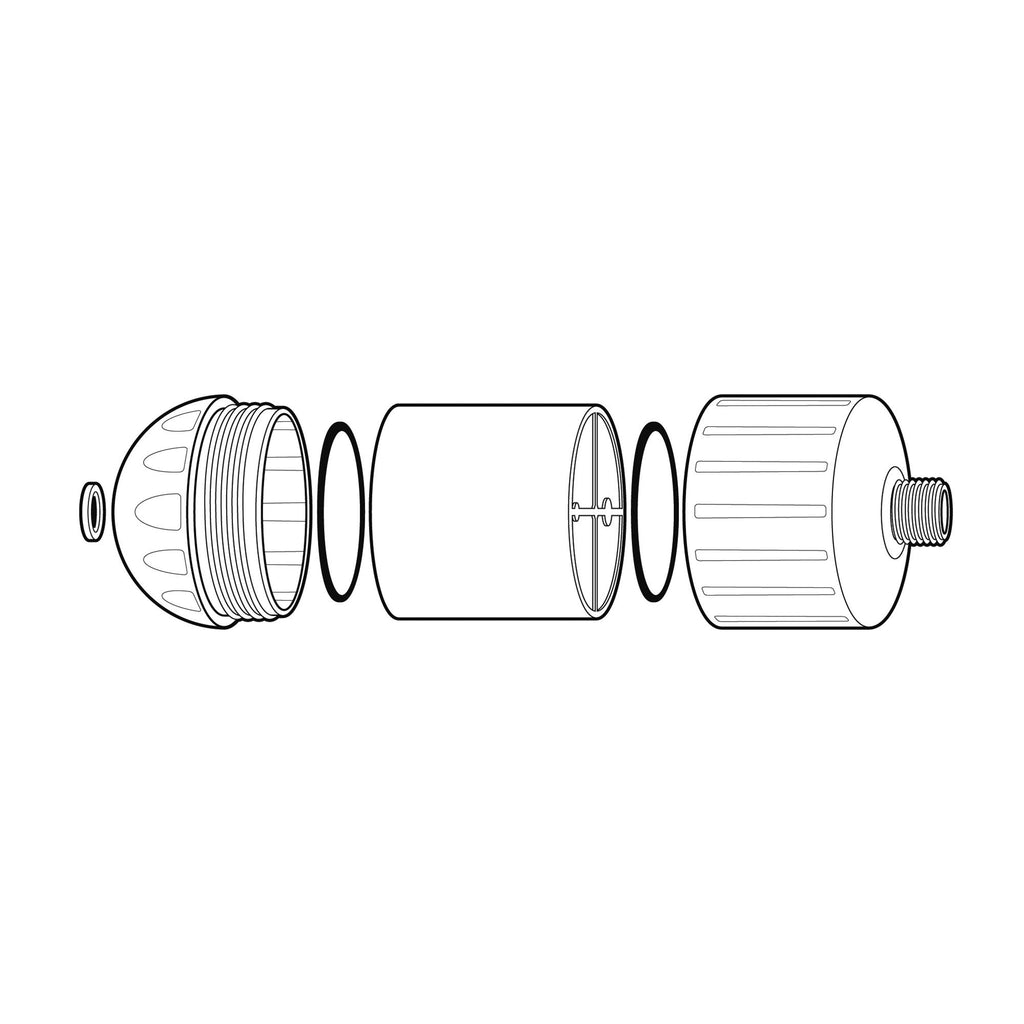 HO2-CM-M Authentic Universal High Output Shower Filter, Chrome