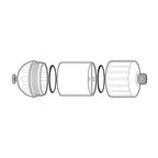HO2-CM-M Authentic Universal High Output Shower Filter, Chrome