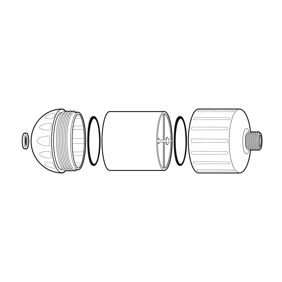 HO2-CM-M Authentic Universal High Output Shower Filter, Chrome