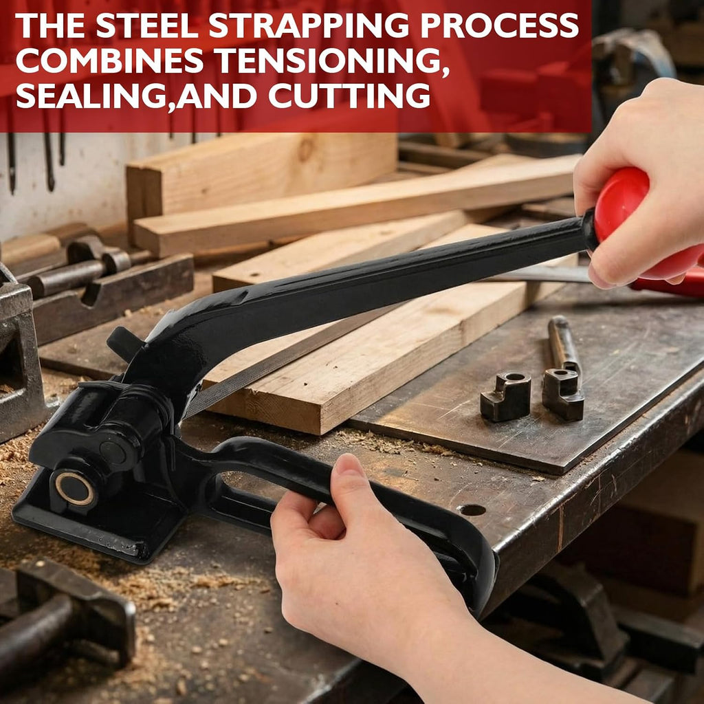 Steel Pallet Strapping Kit 1/2" X 200', 1100 lbs with Tool Set